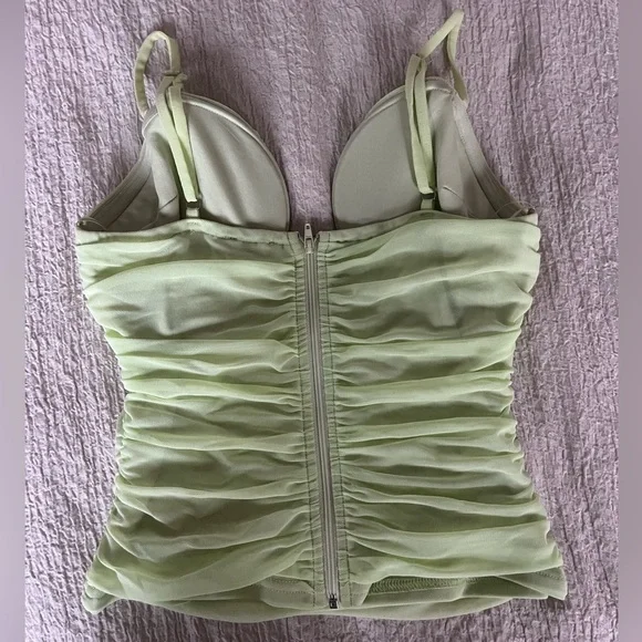 Privy Green Ruched Top - Picture 2 of 3